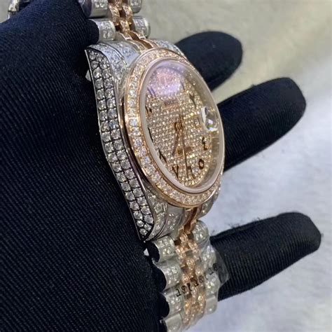 fake diamond watches for sale|moissanite bust down watch.